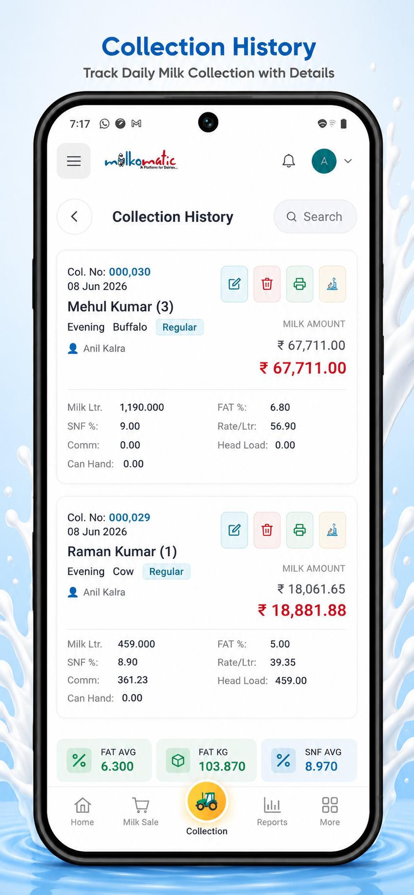 Milkomatic — Dairy Management Software for Milk Collection Centers in India