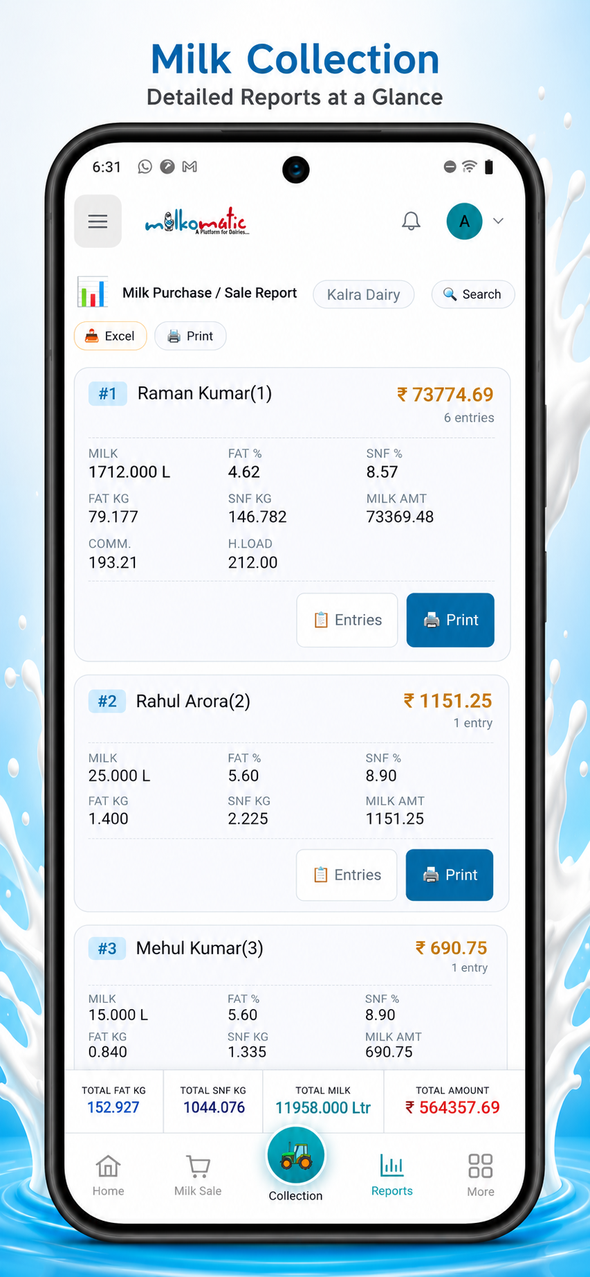 Milkomatic — Dairy Management Software for Milk Collection Centers in India